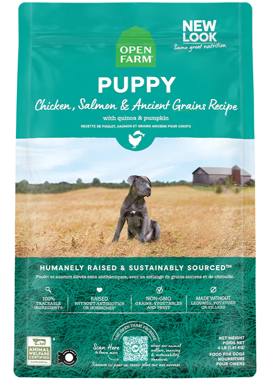 OPEN FARM Chicken & Salmon Ancient Grains Puppy Kibble