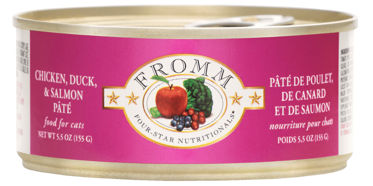 FROMM CAT CAN PATE CHICKEN, DUCK, AND SALMON 5.5OZ