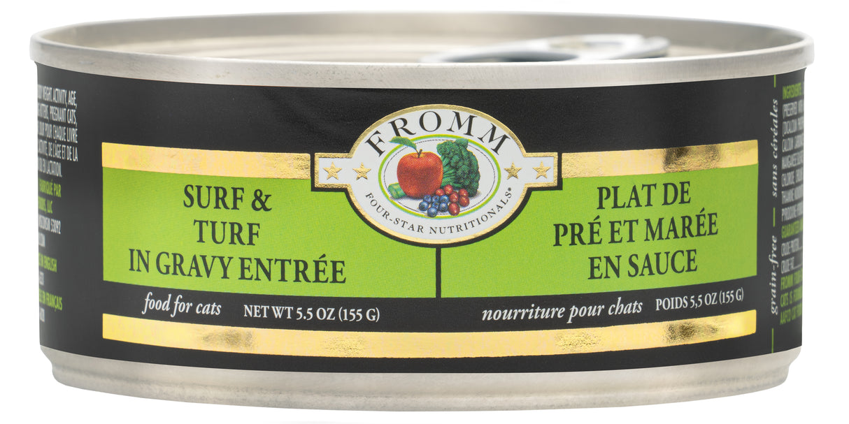 FROMM CAT CAN SHREDDED SURF AND TURF 5.5OZ