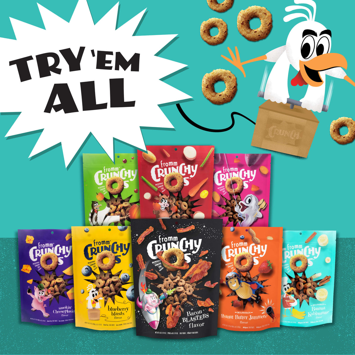 Fromm Crunchy O's Bacon Blasters Dog Treats