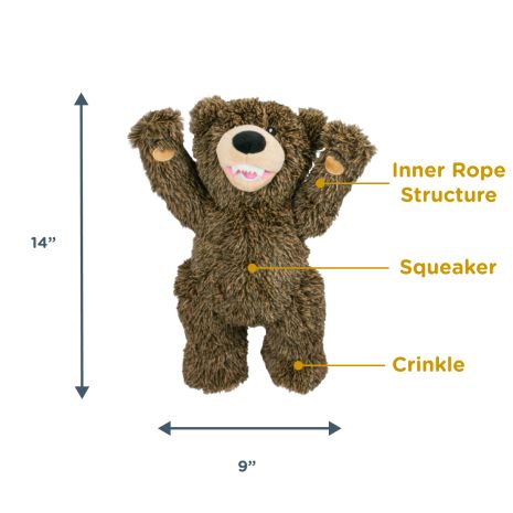 Tall Tails Rope Body Grizzly Bear