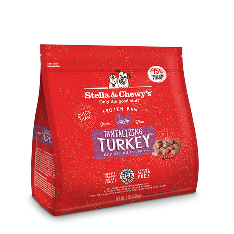 STELLA AND CHEWYS FROZEN RAW MORSELS 4LB TANTALIZING TURKEY