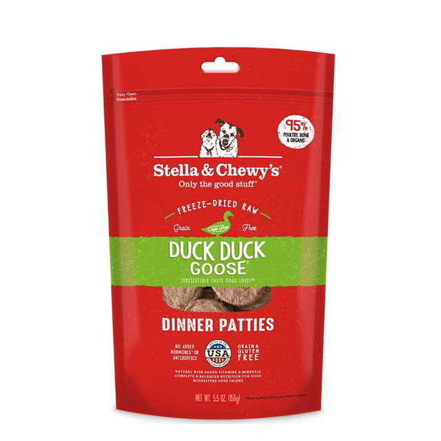 STELLA AND CHEWYS FREEZE DRIED PATTIES DUCK DUCK GOOSE