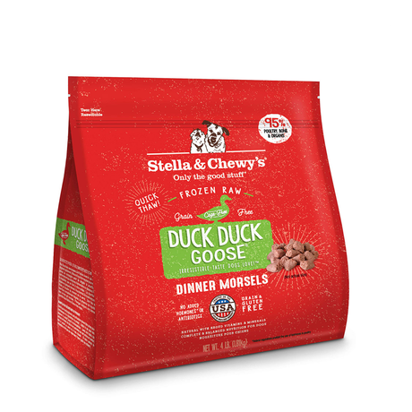 STELLA AND CHEWYS FROZEN RAW MORSELS 4LB DUCK DUCK GOOSE