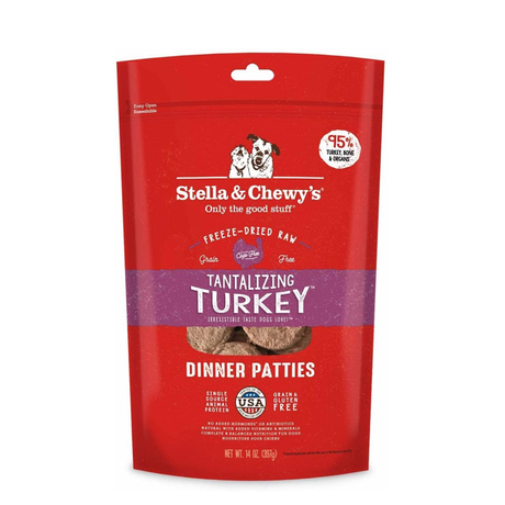 STELLA AND CHEWYS FREEZE DRIED PATTIES TANTALIZING TURKEY