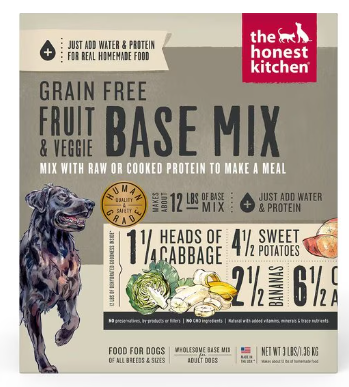 HONEST KITCHEN DEHYDRATED GRAIN FREE FRUIT AND VEGGIE BASE MIX