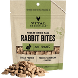 VITAL ESSENTIALS FREEZE-DRIED RABBIT BITES CAT TREATS