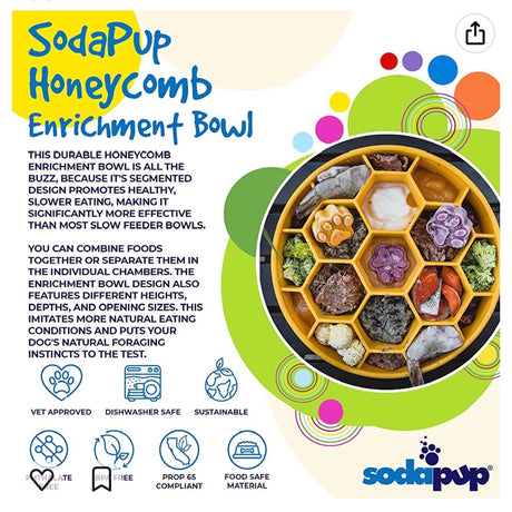 Sodapup Honeycomb Slow Feed Enrichment Bowl