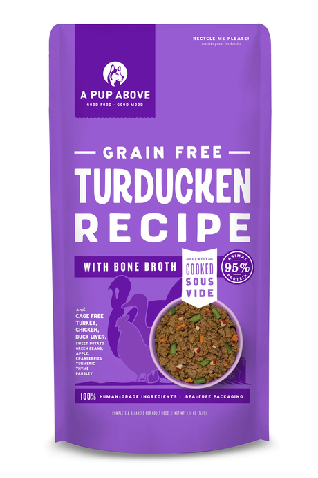 A PUP ABOVE TURDUCKEN