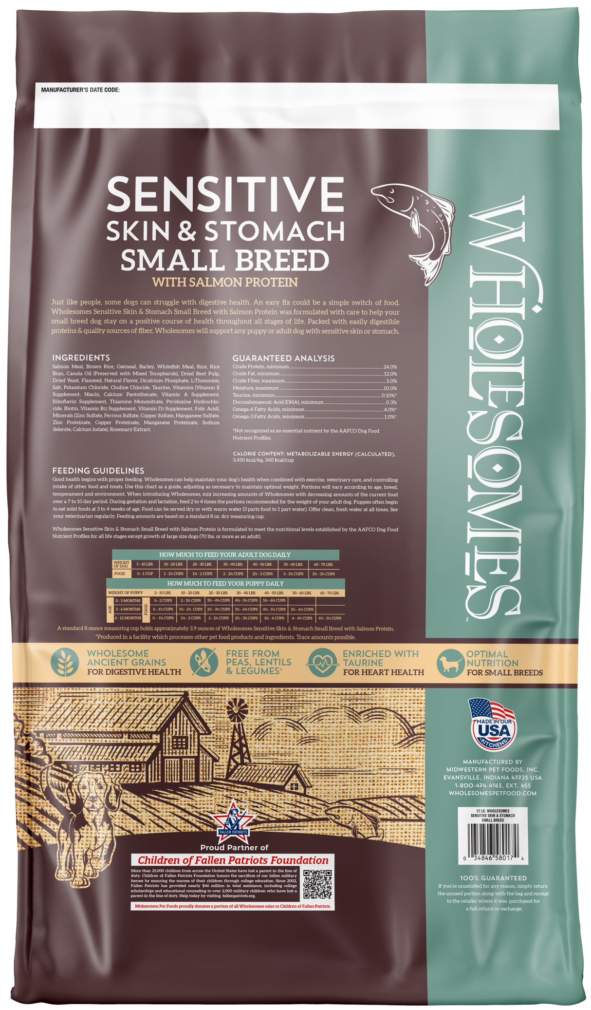 Sensitive Skin & Stomach Small Breed with Salmon Protein For Dogs & Puppies 12lb