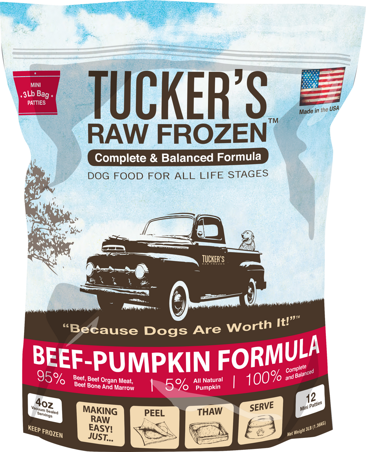 Tucker's Beef and Pumpkin Frozen Raw Dog Food