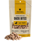 VITAL ESSENTIALS FREEZE-DRIED DUCK BITES DOG TREATS 2OZ