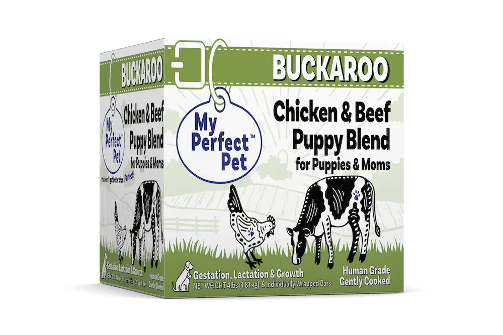 MY PERFECT PET FROZEN DOG BUCKAROO CHICKEN AND BEEF PUPPY 4LB