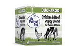 MY PERFECT PET FROZEN DOG BUCKAROO CHICKEN AND BEEF PUPPY 4LB