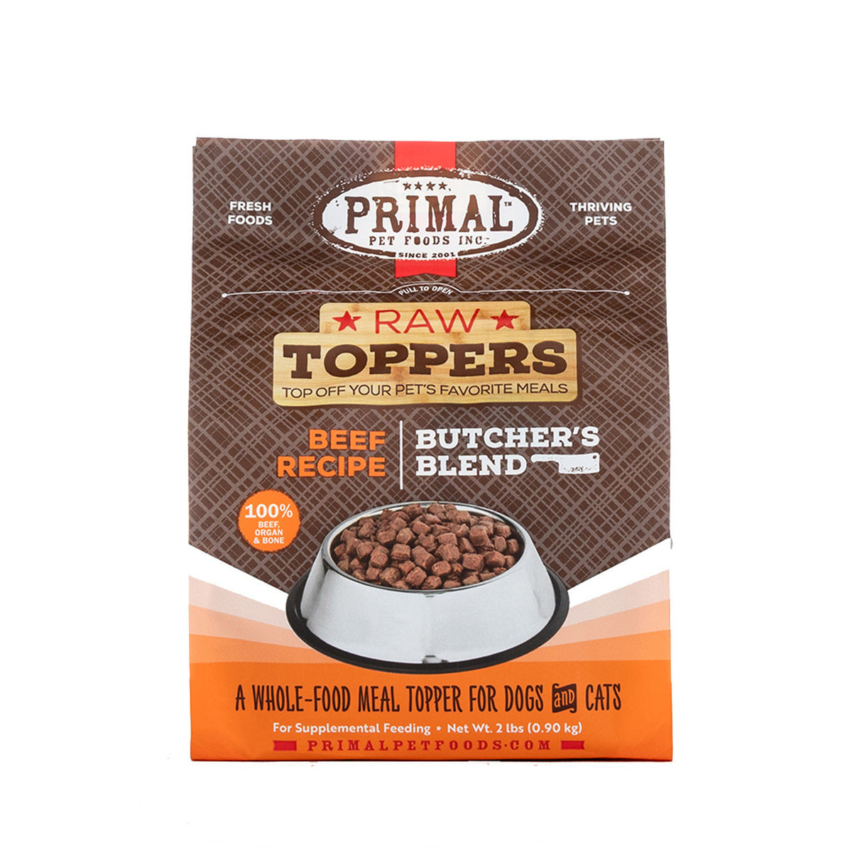 PRIMAL FROZEN RAW TOPPERS BEEF
