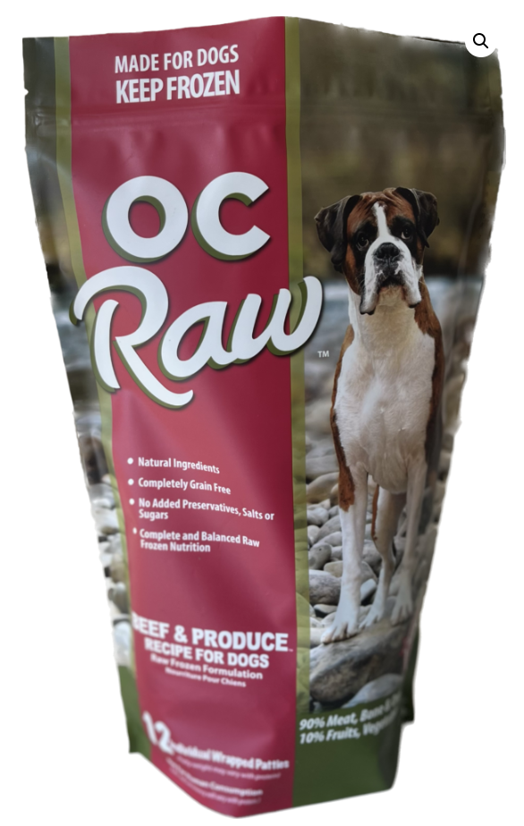 OC RAW FROZEN BEEF AND PRODUCE