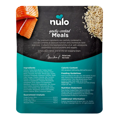 NULO GENTLY COOKED SALMON AND BROWN RICE 9OZ