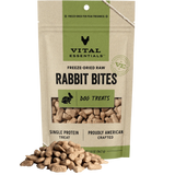 VITAL ESSENTIALS FREEZE-DRIED RABBIT BITES DOG TREATS 2OZ