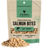 VITAL ESSENTIALS FREEZE-DRIED SALMON BITES CAT TREATS