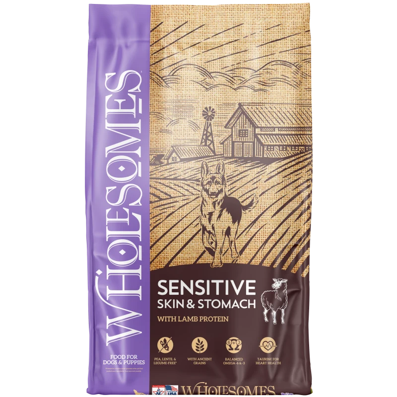 Wholesomes Sensitive Skin and Stomach Lamb and Rice Recipe 30LB