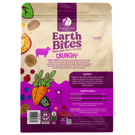 Earthborn EarthBites Crunchy Lamb Meal Recipe Dog Treats
