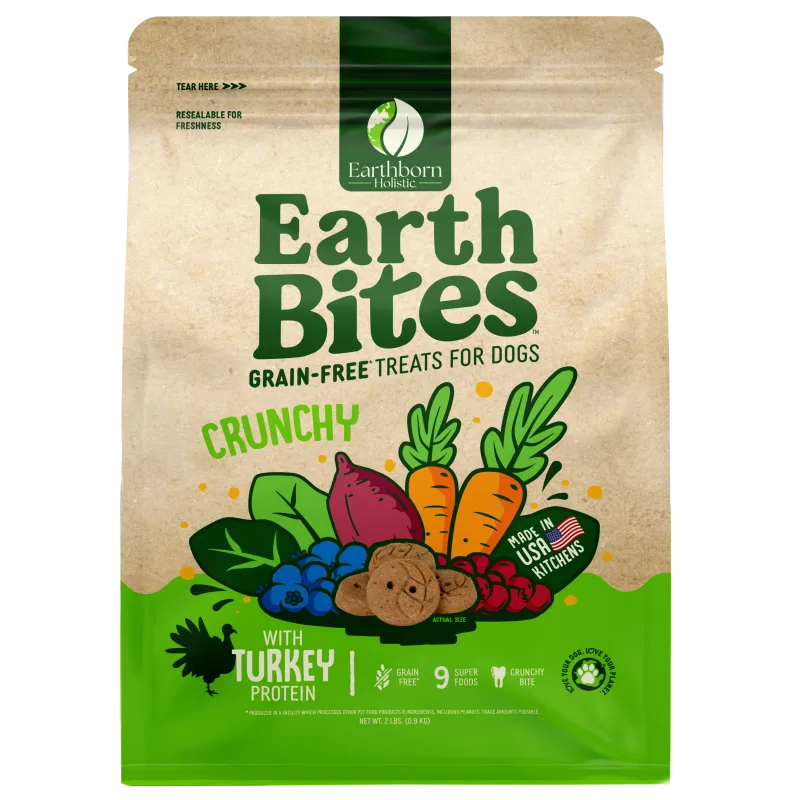 Earthborn EarthBites Crunchy Turkey Meal Recipe Dog Treats