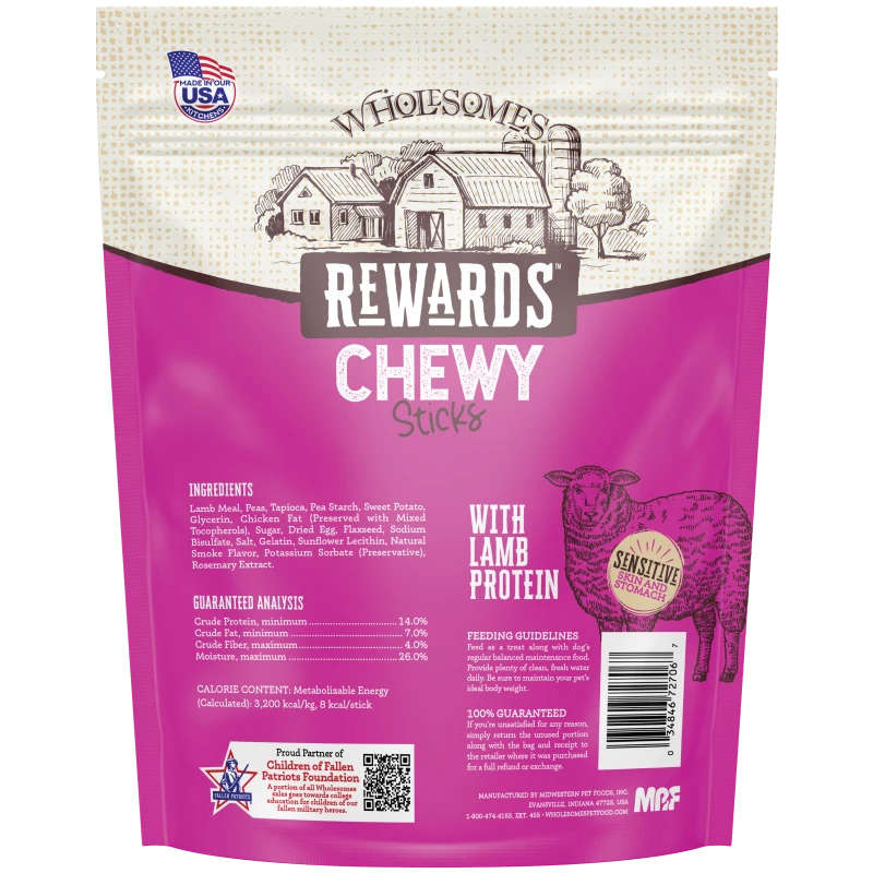 Wholesomes Rewards Chewy Lamb Sticks