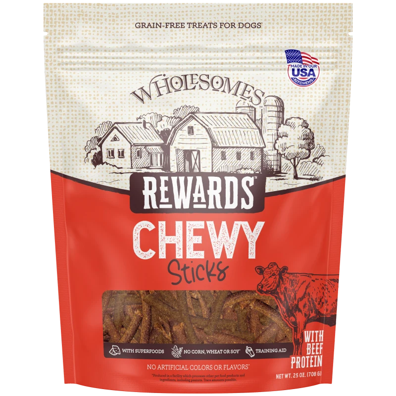 Wholesomes Rewards Chewy Beef Sticks