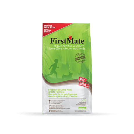FirstMate lamb & oats dog treat bag, free range small bites