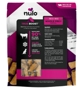 Freeze-dried dog meatball mixers pouch, whole prey ingredient panel