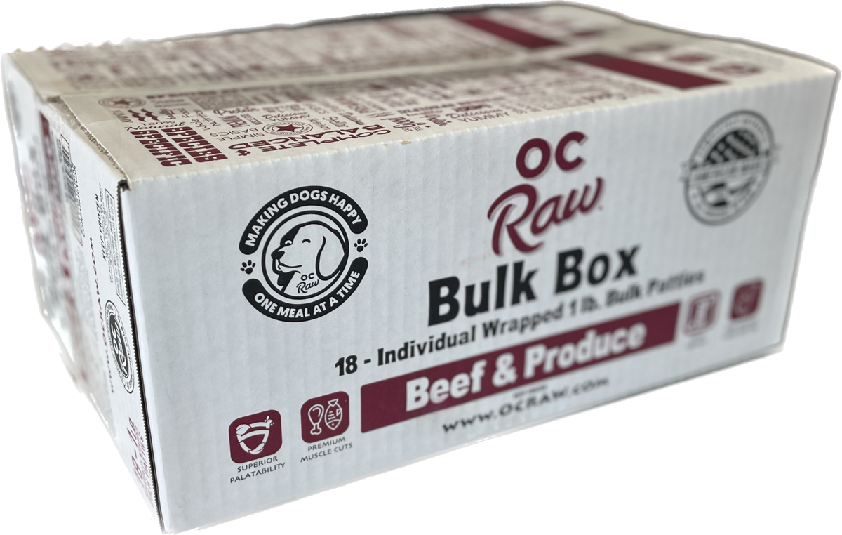 OC Raw 18lb Bulk Box Frozen Raw Food for Dogs
