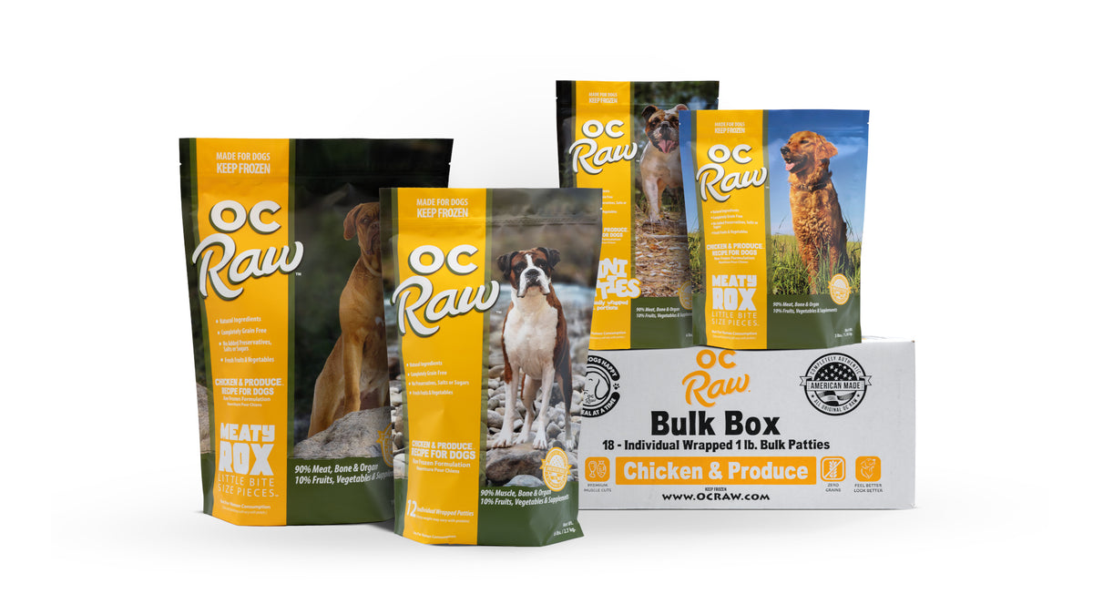 OC Raw 18lb Bulk Box Frozen Raw Food for Dogs