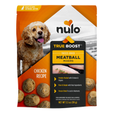 Nulo True Boost meatball mixers dog treats bag, chicken recipe, freeze-dried meatballs