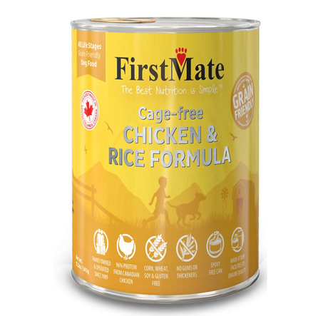 FIRSTMATE DOG CAN CHICKEN AND RICE 12OZ
