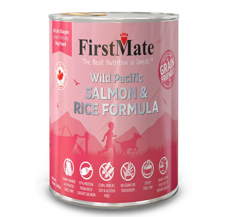FIRSTMATE DOG CAN SALMON AND RICE 12OZ