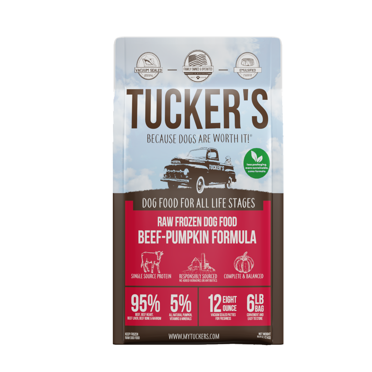 Tucker's Beef and Pumpkin Frozen Raw Dog Food