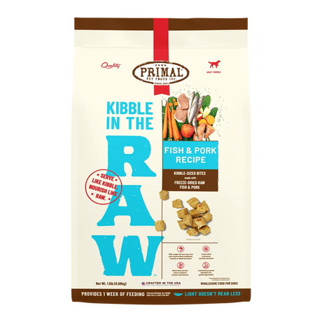 PRIMAL KIBBLE IN THE RAW FISH & PORK