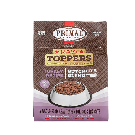 PRIMAL FROZEN RAW TOPPERS TURKEY