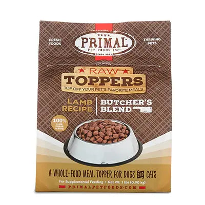 PRIMAL FROZEN RAW TOPPERS LAMB