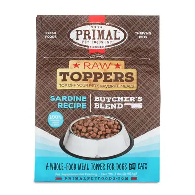 PRIMAL FROZEN RAW TOPPERS SARDINE