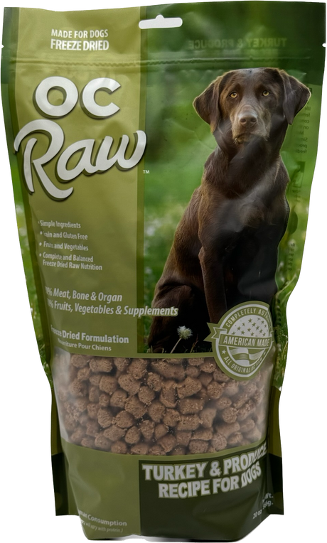 OC RAW FREEZE DRIED TURKEY AND PRODUCE