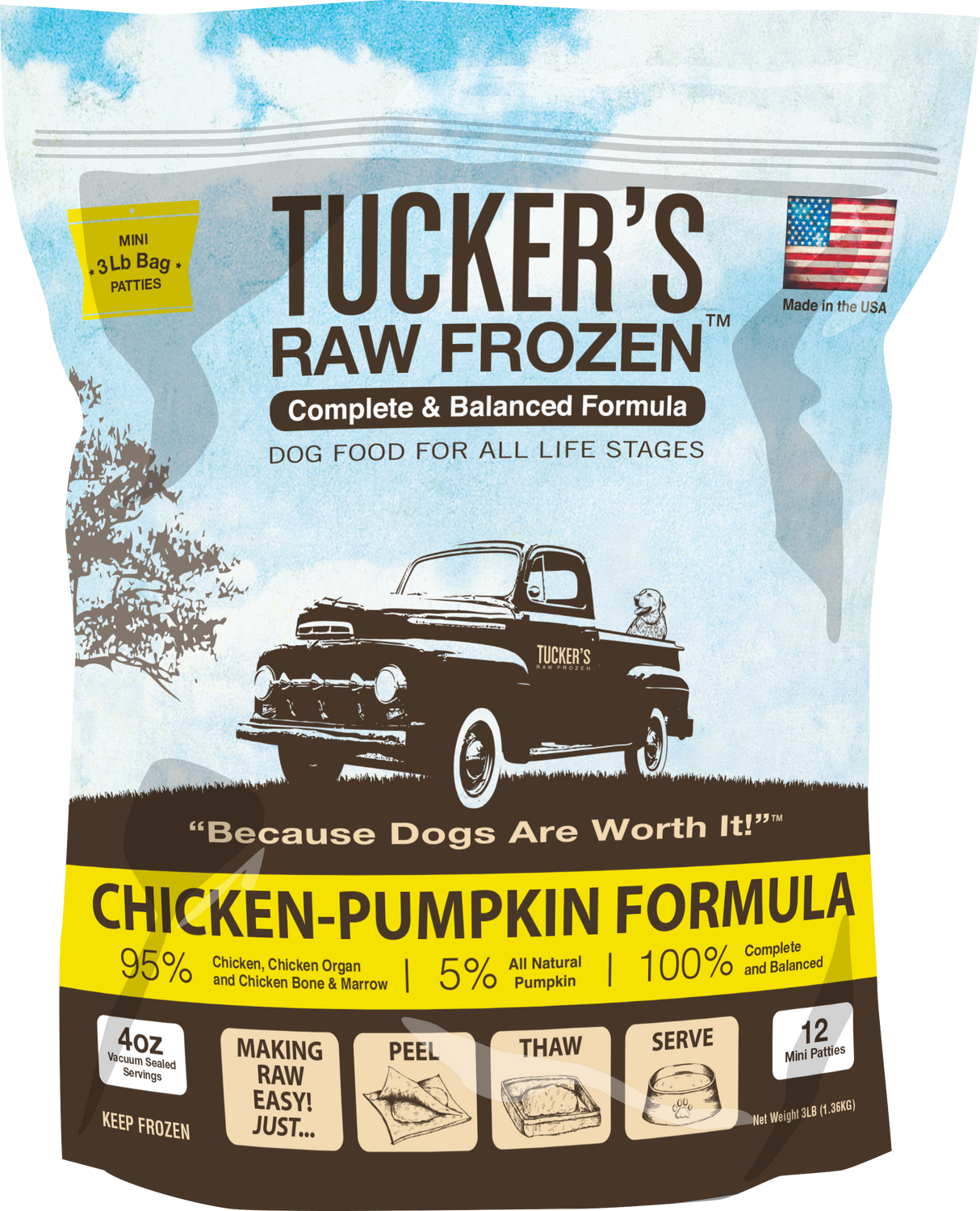 Tucker's Chicken and Pumpkin Frozen Raw Dog Food