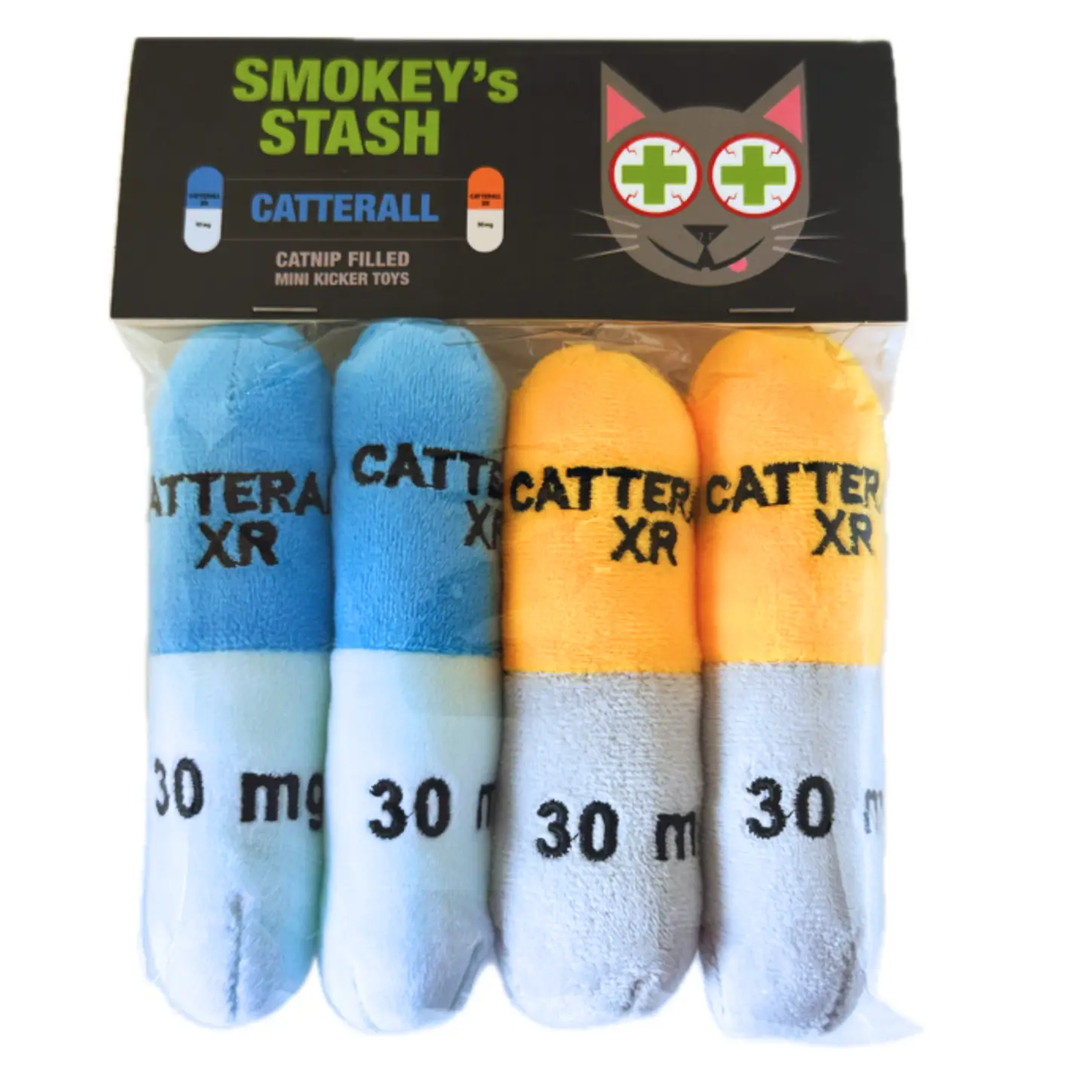 Smokey's Stash Catterall Catnip and Crinkle filled Catnip Kickers