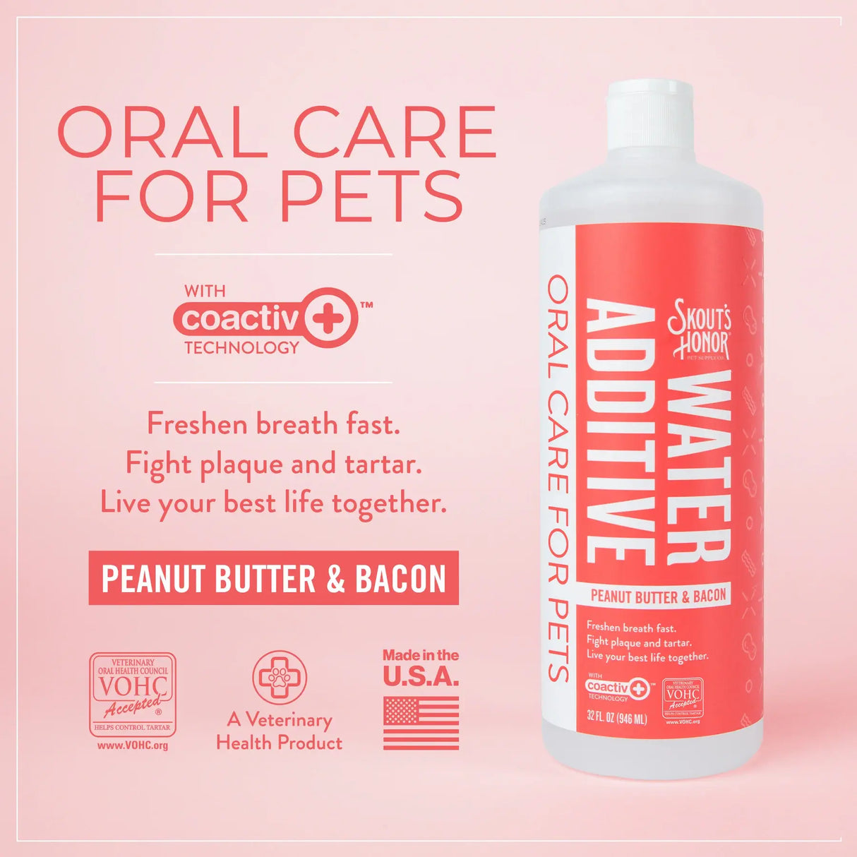Skout's Honor Water Additive Peanut Butter and Bacon Flavor