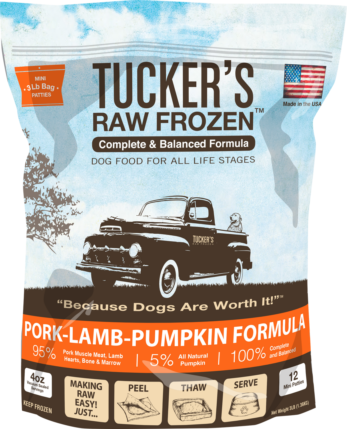 Tucker's Pork, Lamb, and Pumpkin Frozen Raw Dog Food