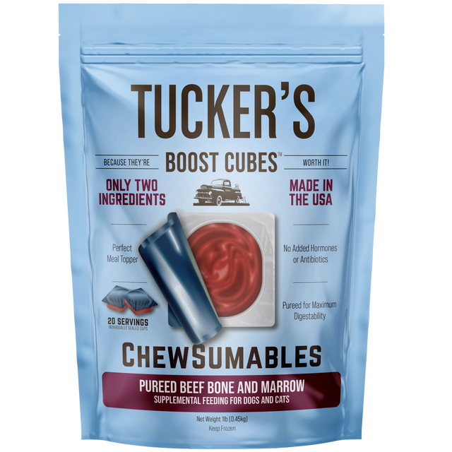 TUCKERS BOOST CUBES CHEWSUMABLES BEEF BONE AND MARROW 1LB