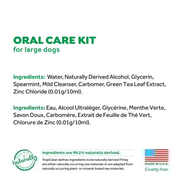 TropiClean Fresh Breath Oral Care Kit for Dogs