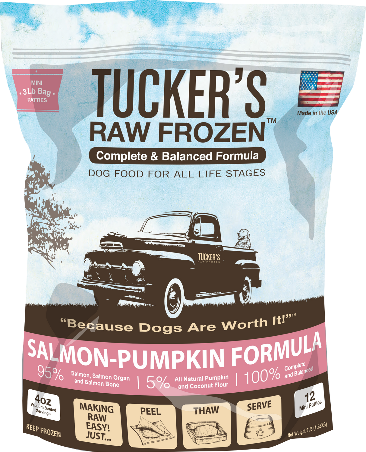 Tucker's Salmon and Pumpkin Frozen Raw Dog Food