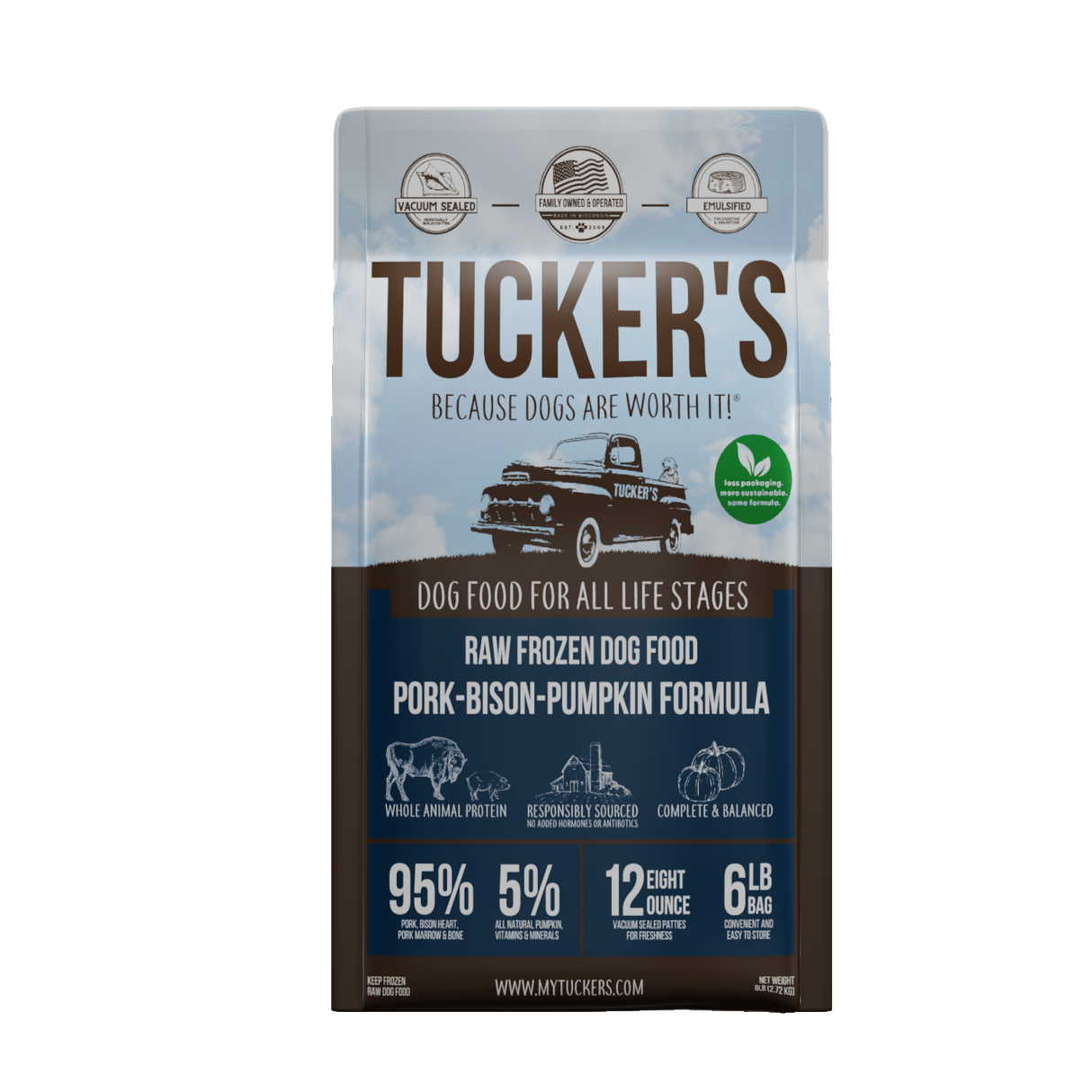 Tucker's Pork, Bison, and Pumpkin Frozen Raw Dog Food
