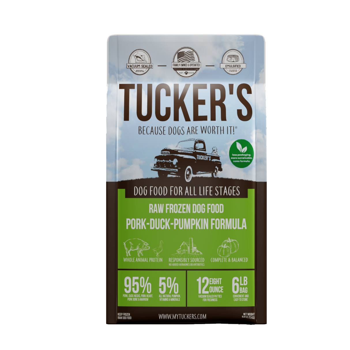Tucker's Pork, Duck, and Pumpkin Frozen Raw Dog Food